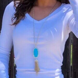 Kendra Scott Rayne Necklace in Turquoise/Gold